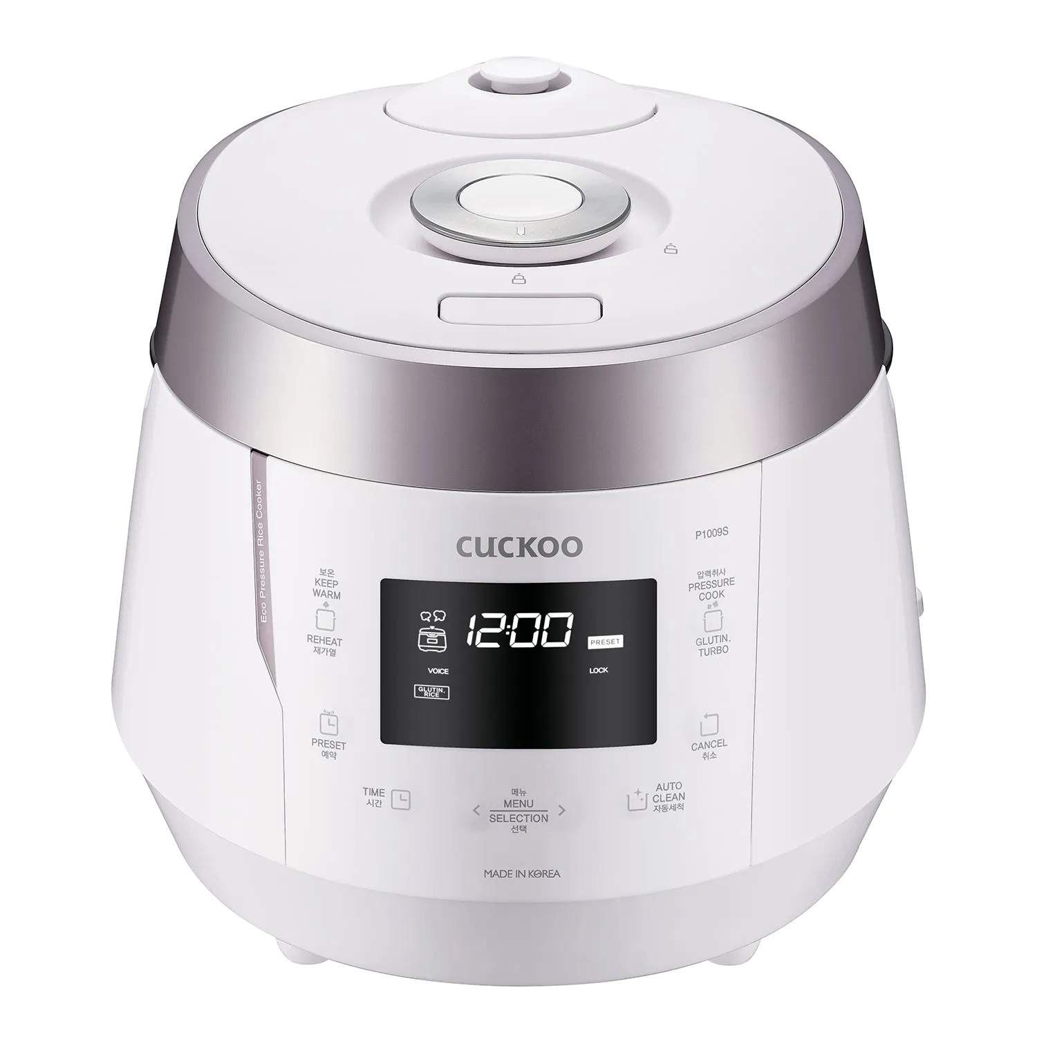 10-Cup Electric Pressure Rice Cooker with KOR/ENG/CHN Voice Navigation (CRP-P1009S)