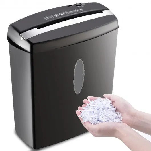 10 Sheet Cross-Cut Paper Shredder Machine with Basket