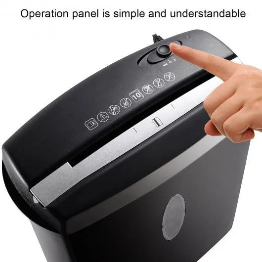 10 Sheet Cross-Cut Paper Shredder Machine with Basket