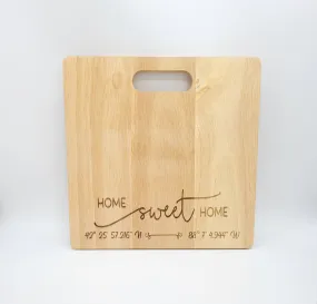 12 x 12 inch bamboo cutting board