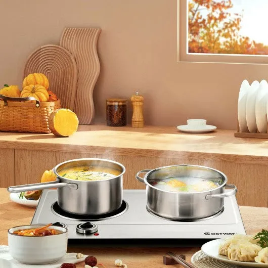 1800W Stainless Steel Infrared Cooktop w/Non-slipping Feet & Adjustable Temp