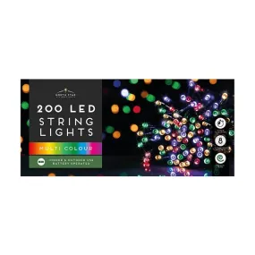 200 Led B/o String Lights Multi Coloured