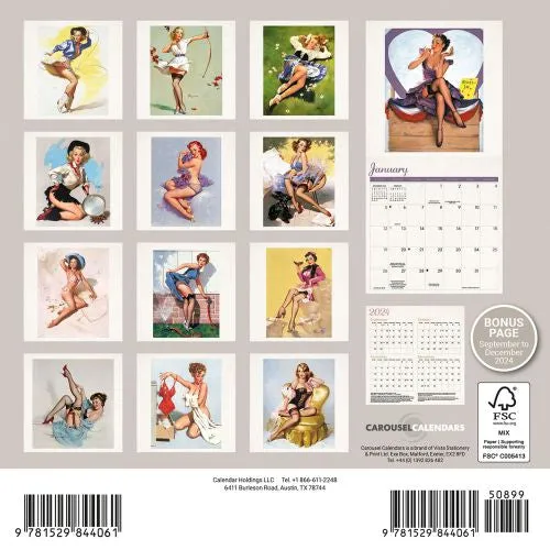 2025 Pin Up Girls Mini Wall Calendar