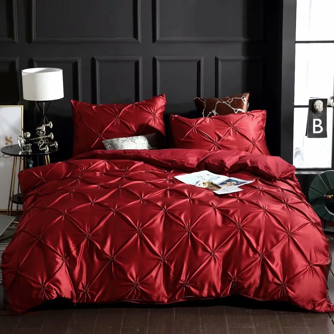 3 sets of double imitation silk Bed Cover