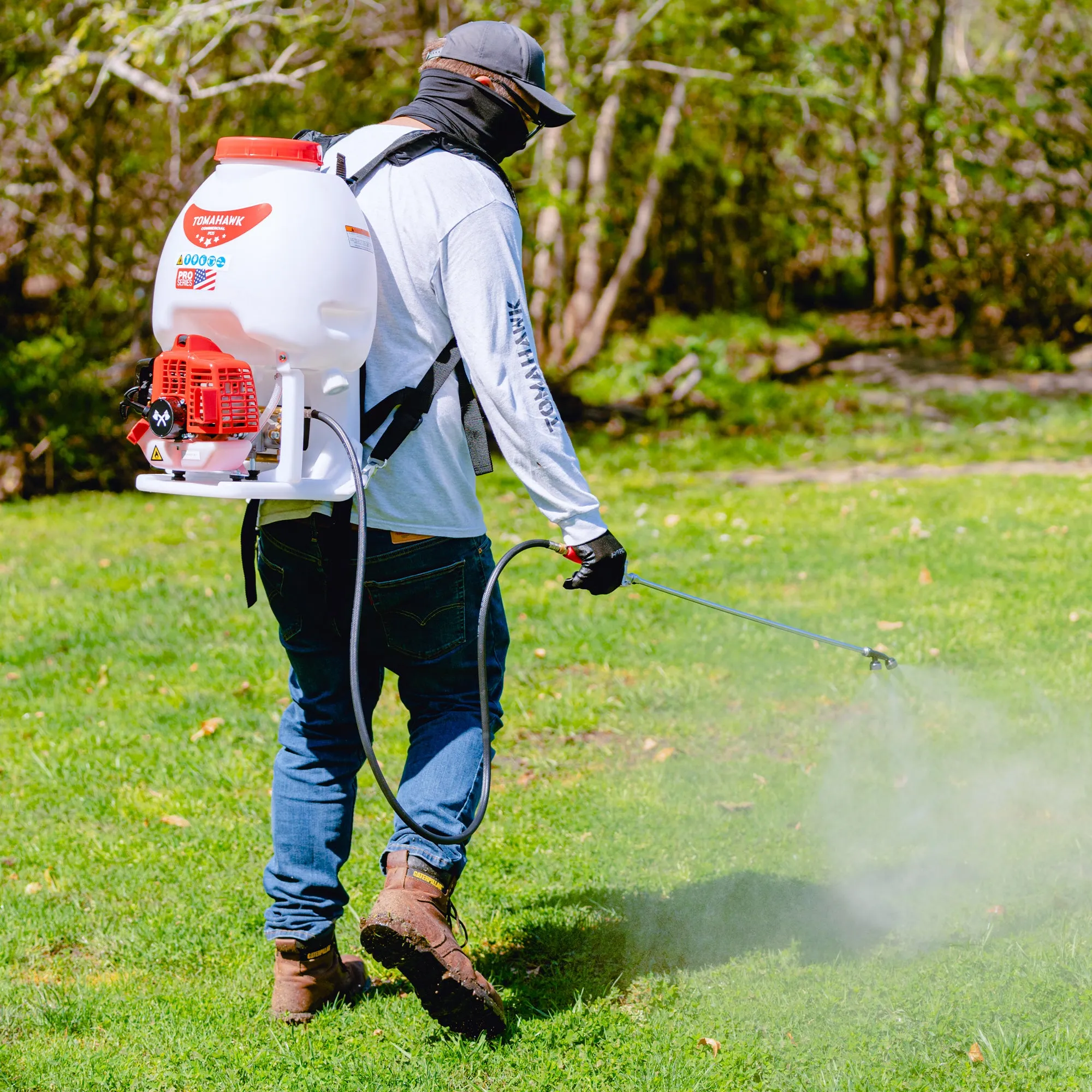 5 Gallon Gas Backpack Sprayer 450 PSI Pump with Nozzle Bundle