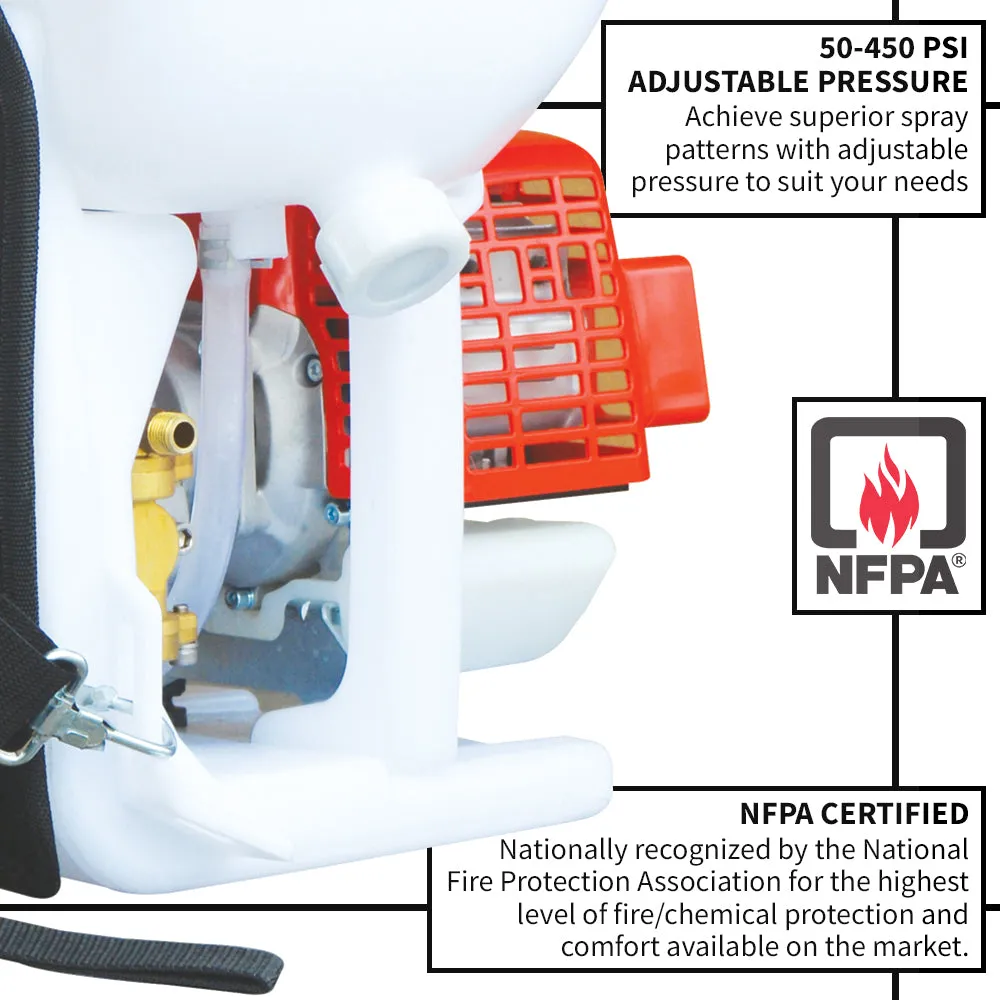 5 Gallon Gas Power Backpack Sprayer with Fan Tip Nozzle and Wand for Pesticides