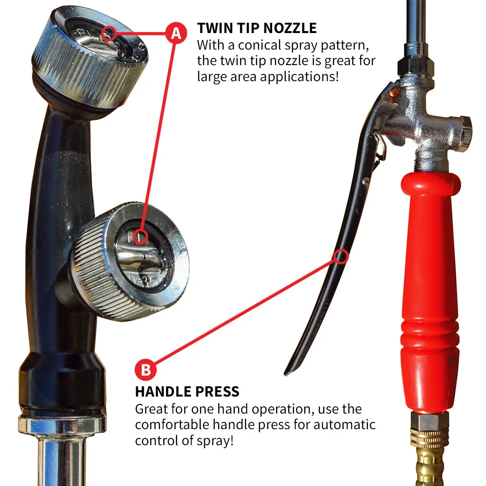 5 Gallon Gas Power Backpack Sprayer with Twin Tip Nozzle for Pesticides