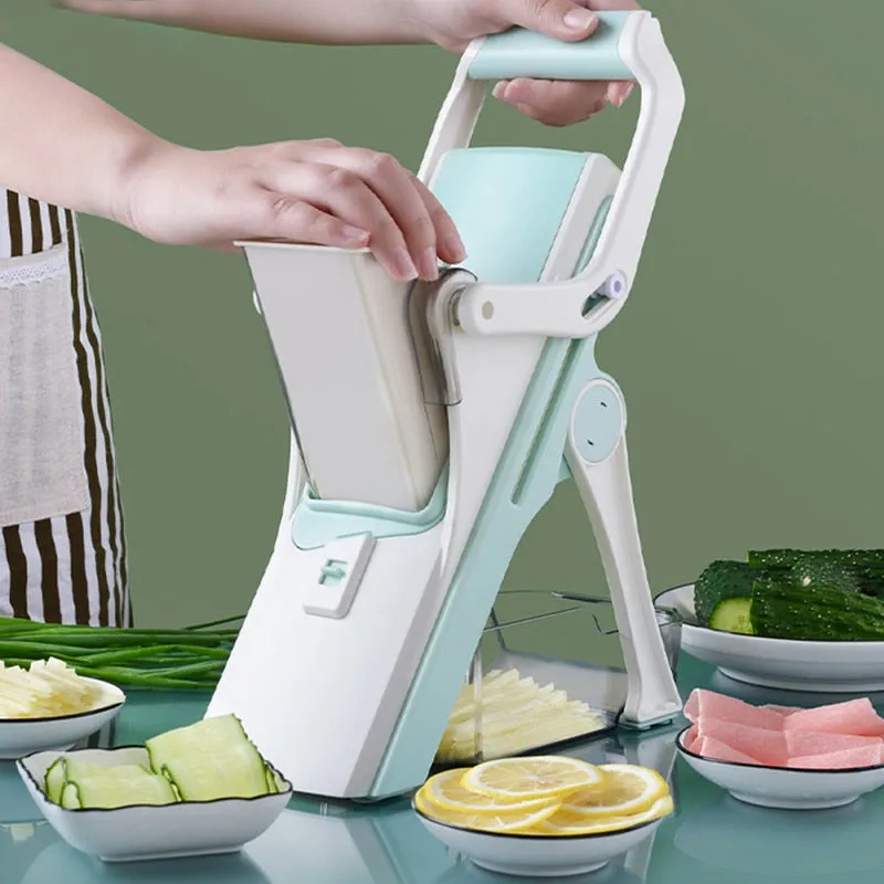 5 in 1 Vegetable Cutter Mandoliner Slicer Manual Chopper