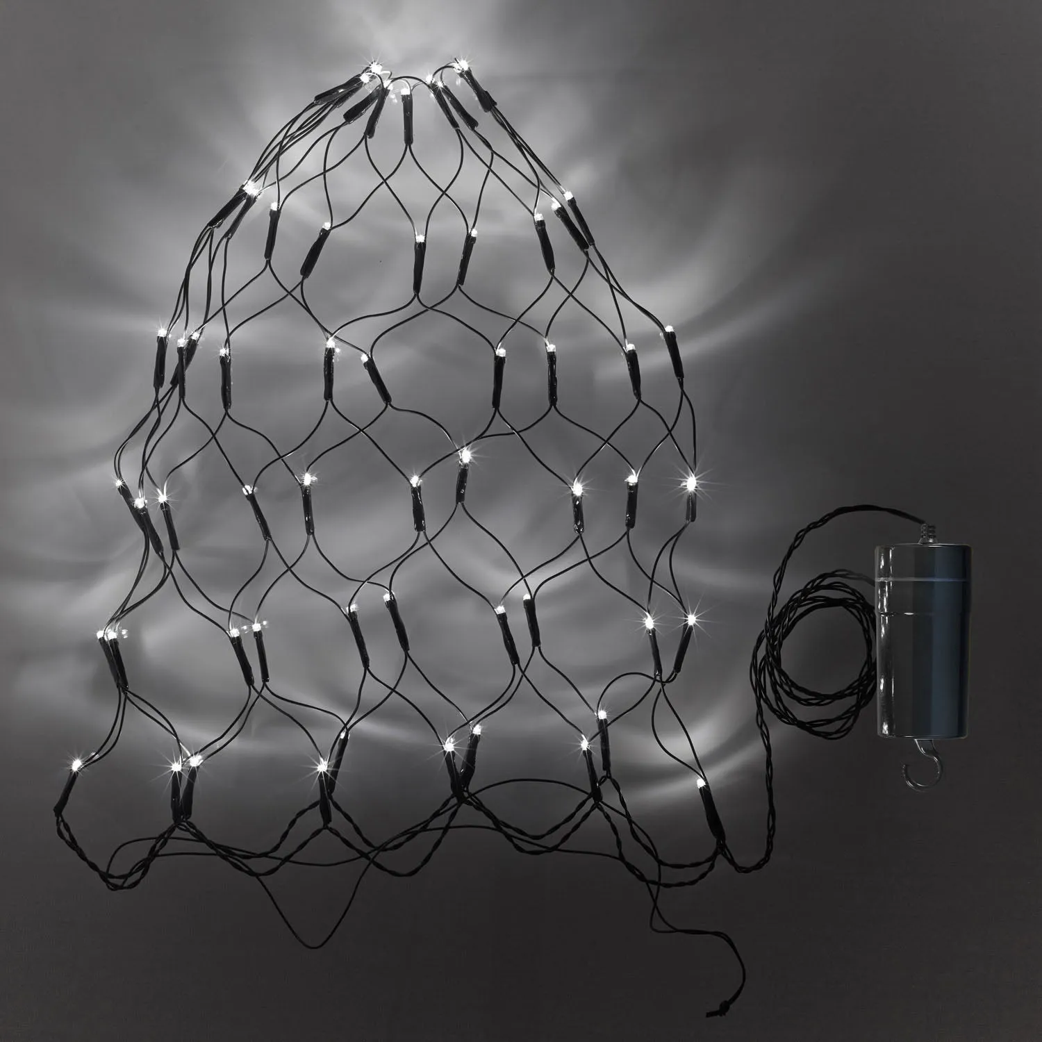 60 White LED Topiary Outdoor Battery Net Light