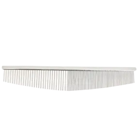 7.5" Stainless Steel 50/50 Half-Moon Comb by PetStore.Direct