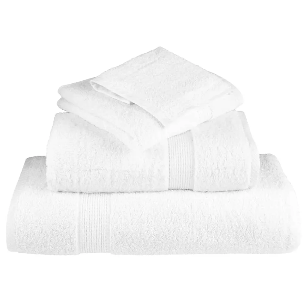 8 Piece Premium Towel Set White 600 gsm 100% Cotton