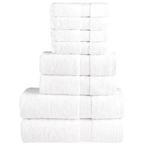 8 Piece Premium Towel Set White 600 gsm 100% Cotton