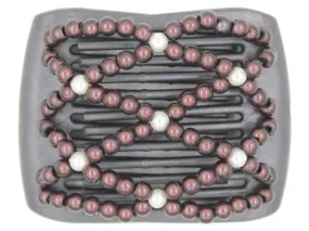 African Butterfly LadyBug Hair Comb - Black Pearl 24