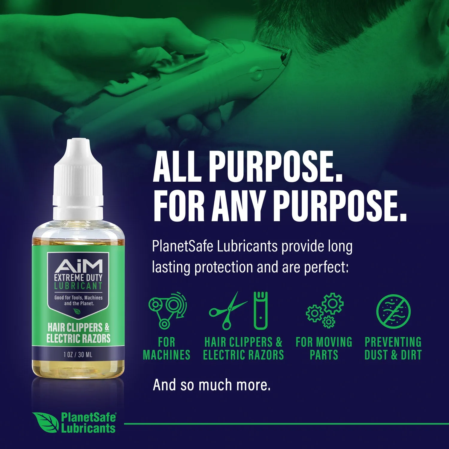 AiM Extreme Duty Lubricant | Hair Clipper, Trimmer, and Electric Razor Lubricant Oil | Specialty | 1oz precision