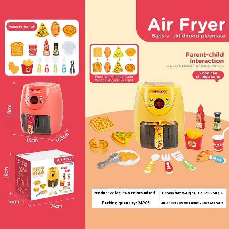 Air Fryer Simulation Kitchenware Kitchen Food Color Changeable Play House