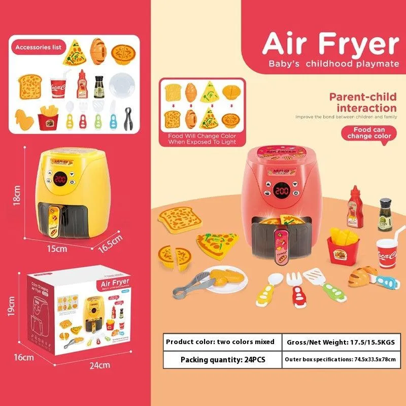 Air Fryer Simulation Kitchenware Kitchen Food Color Changeable Play House