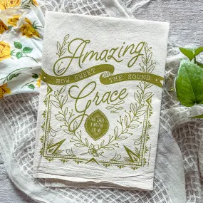 Amazing Grace How Sweet the Sound Hymn Tea Towel