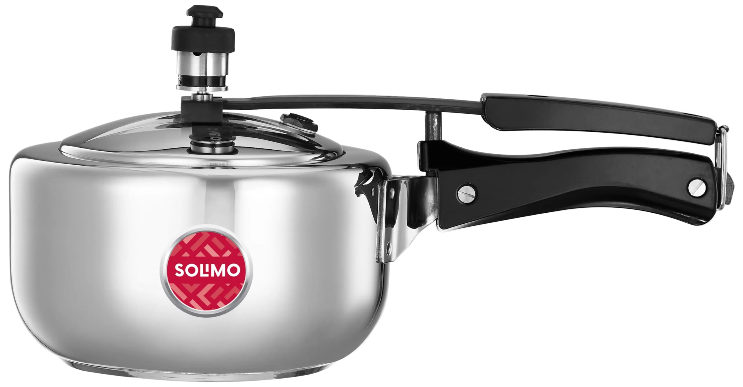 Amazon Brand - Solimo - Sleek Stainless Steel Induction Bottom Pressure Cooker - 2 Liter (Inner Lid)