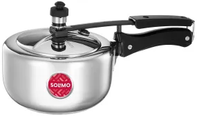 Amazon Brand - Solimo - Sleek Stainless Steel Induction Bottom Pressure Cooker - 2 Liter (Inner Lid)