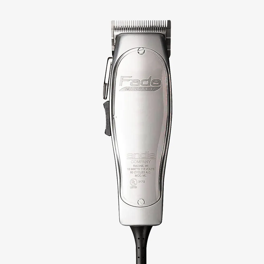 Andis 01690 Professional Fade Master Hair Clipper Silver   Andis 04710 T-Outliner Beard/Hair Trimmer & Apron