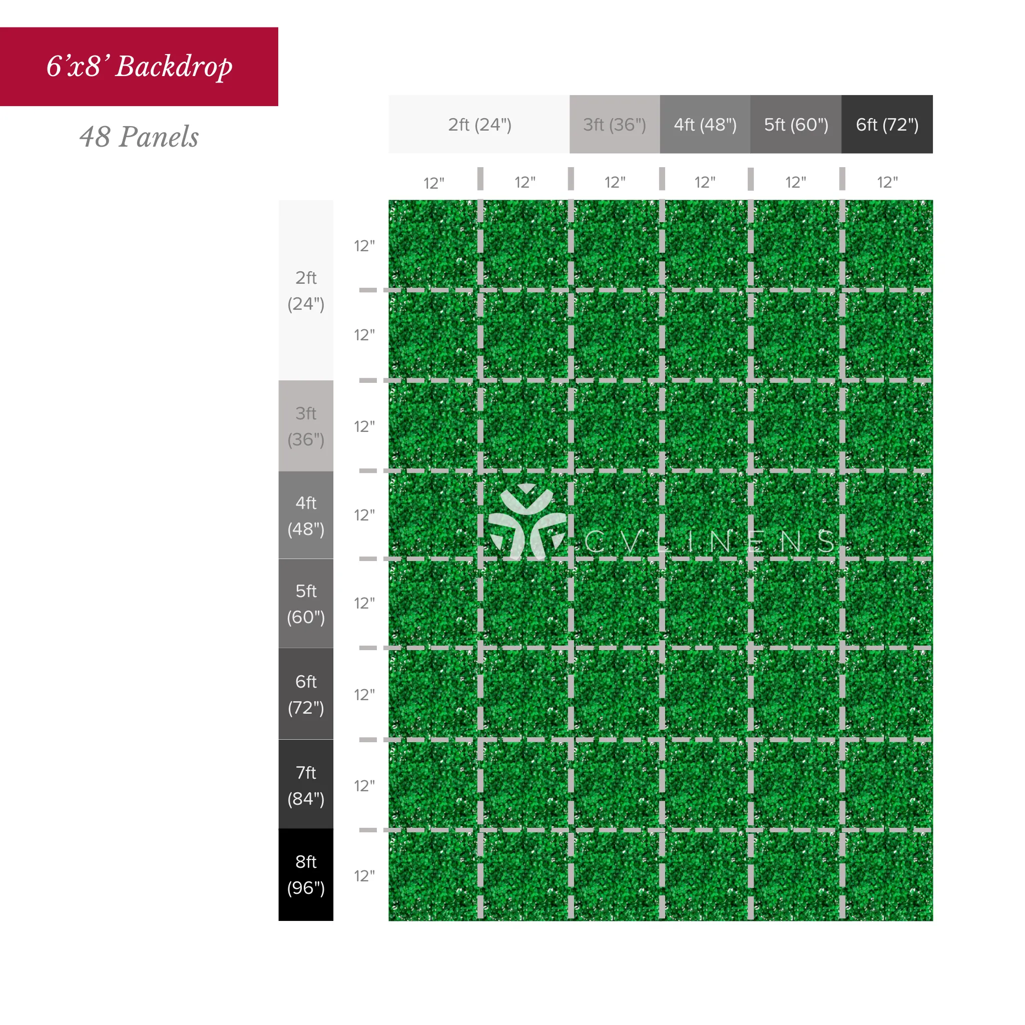 Artificial Boxwood Greenery Wall Backdrop Panel - 12"x12"