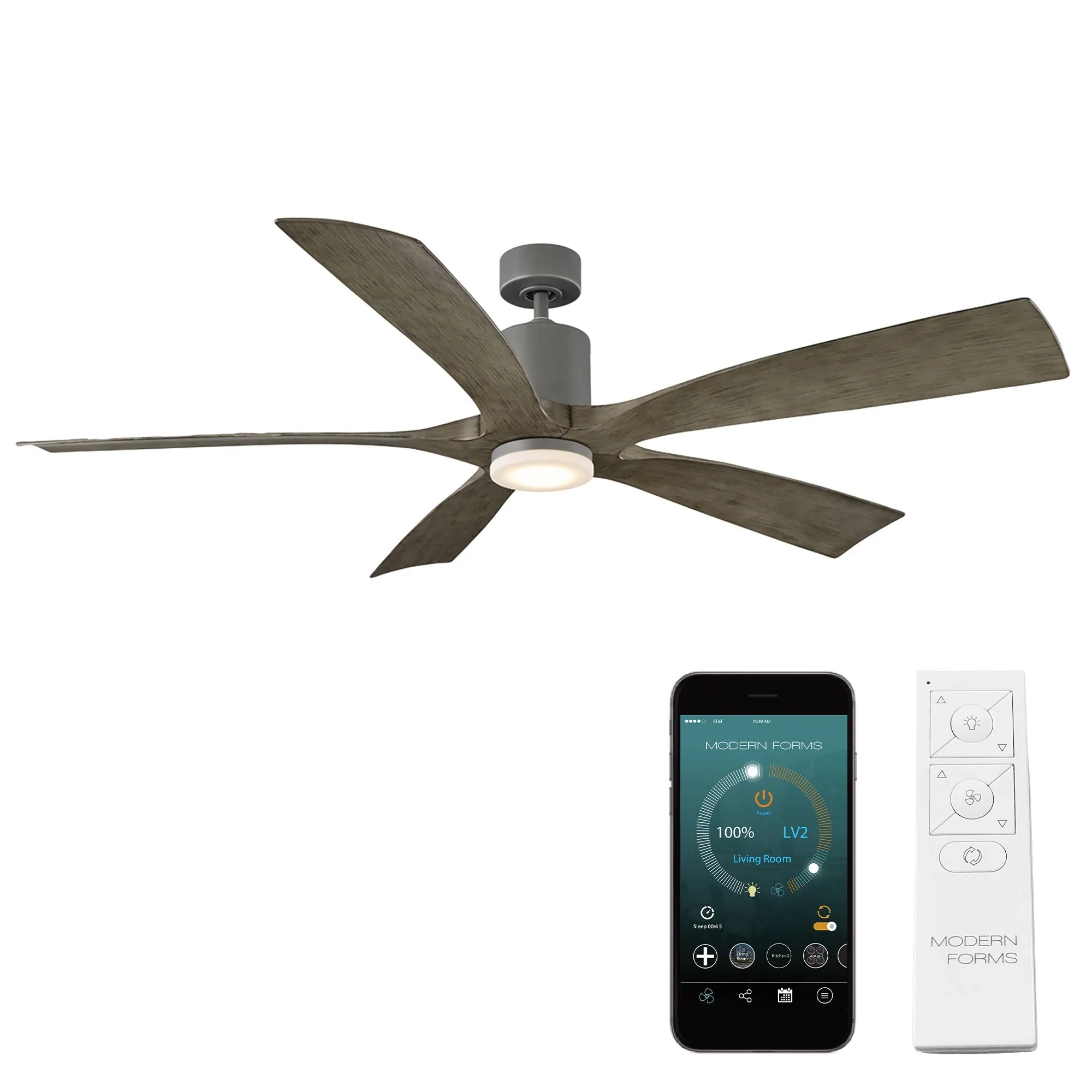 Aviator Indoor/Outdoor 5-Blade 70" Smart Ceiling Fan with Remote Control