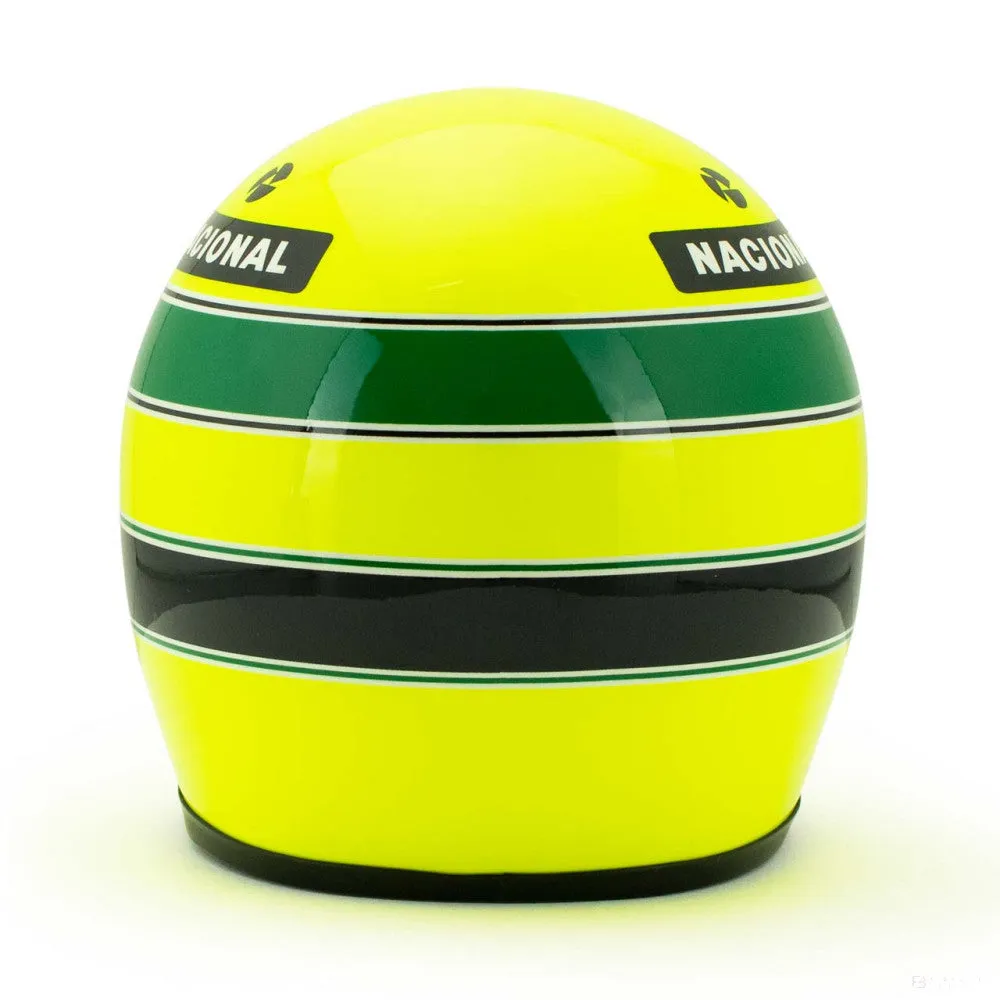 Ayrton Senna Mini Helmet, 1:2 scale, Yellow, 1985