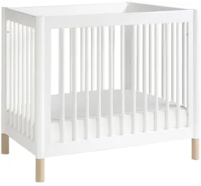 BabyLetto Gelato 2-in-1 Mini Crib - White/Natural