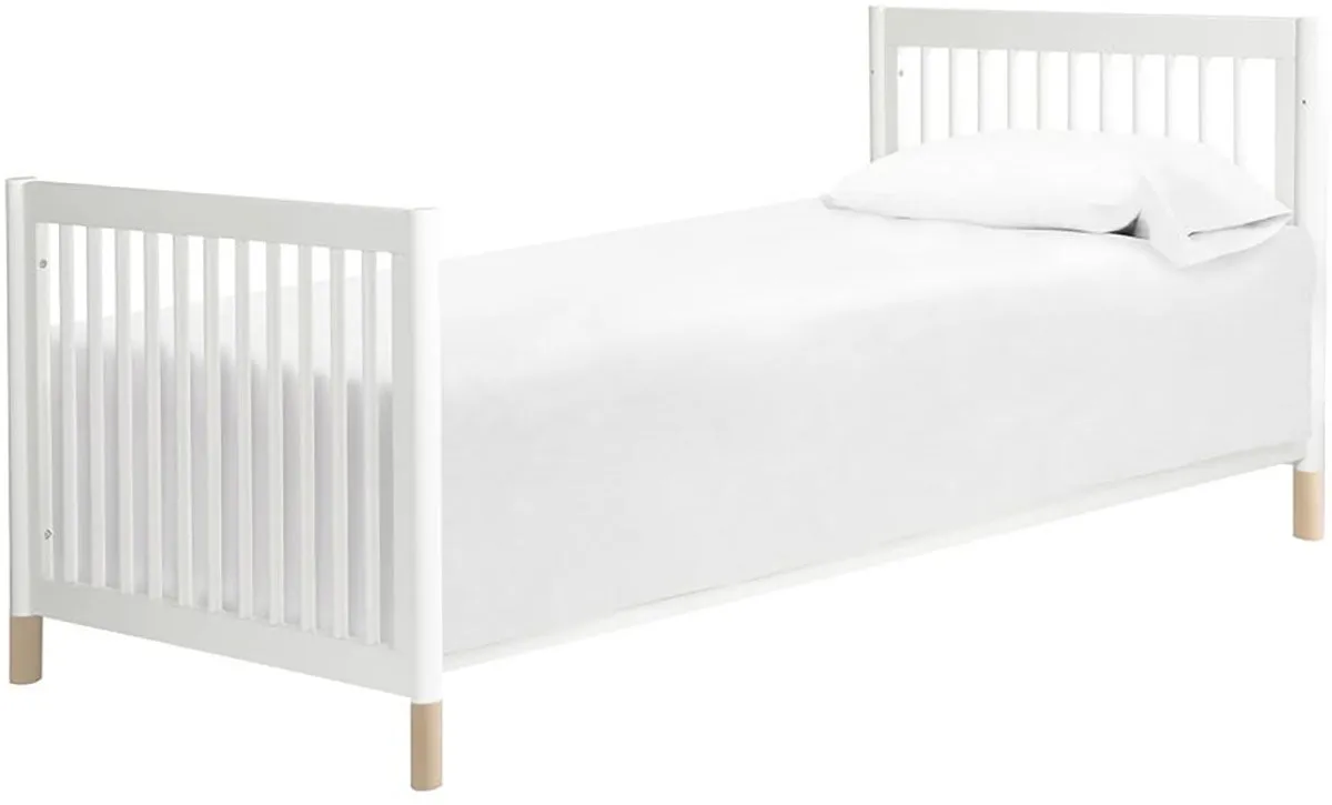 BabyLetto Gelato 2-in-1 Mini Crib - White/Natural