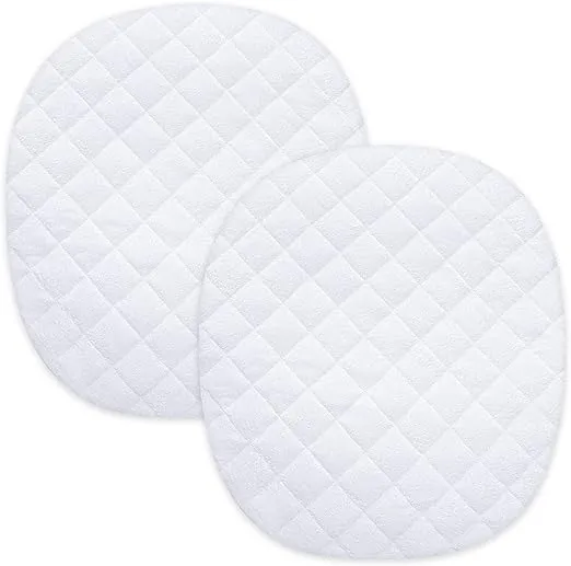 Bassinet Mattress Pad Cover - Fits Graco Pack ‘n-Play Dome LX Bassinet, 2 Pack, Bamboo, Waterproof