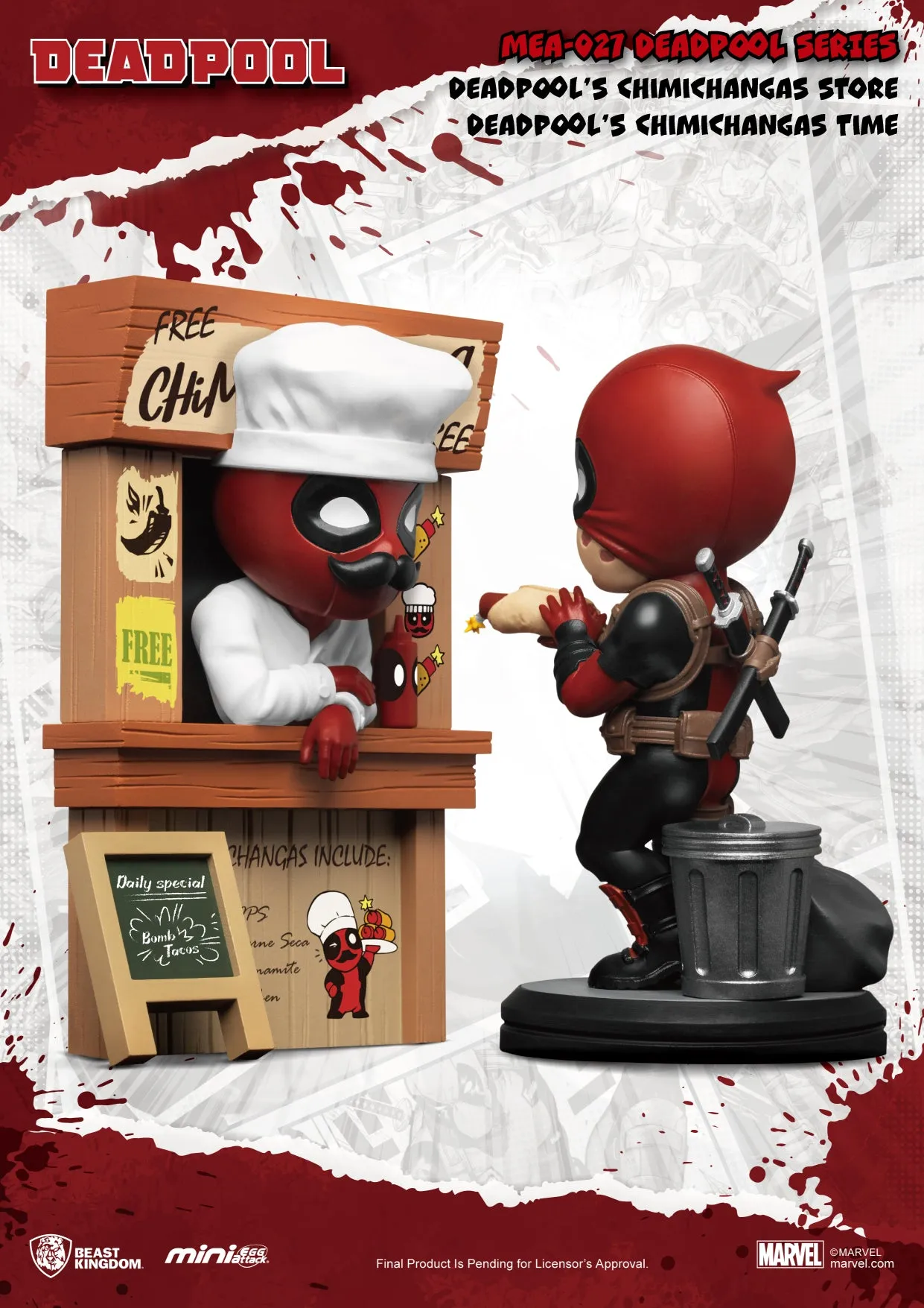 Beast Kingdom MEA-027 Marvel Deadpool series Deadpool’s Chimichangas store Mini Egg Attack Figure