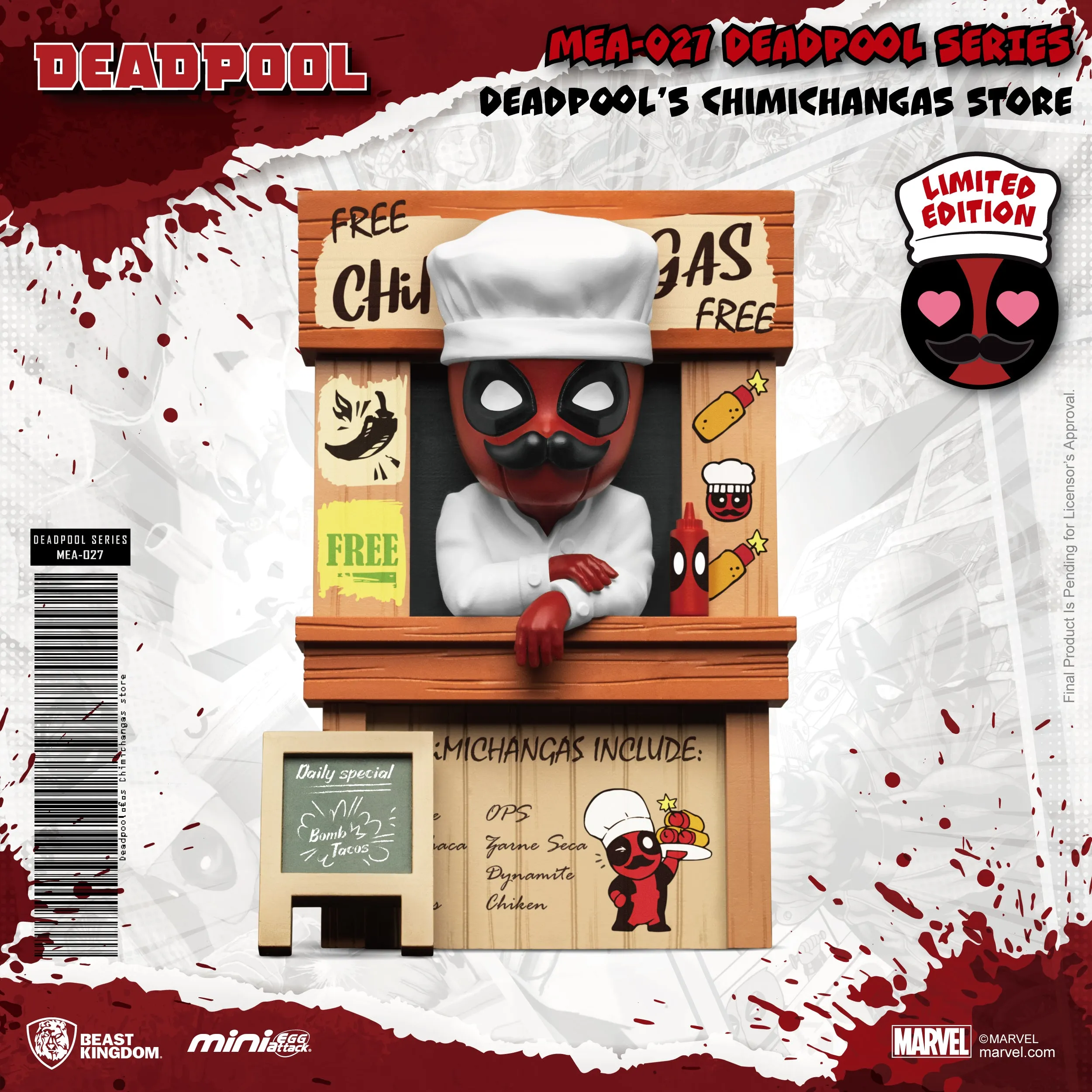 Beast Kingdom MEA-027 Marvel Deadpool series Deadpool’s Chimichangas store Mini Egg Attack Figure