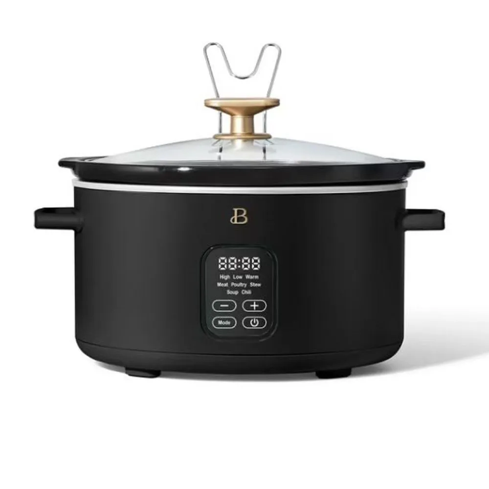 Beautiful 19163 6QT Programmable Slow Cooker, Black Sesame by Drew Barrymore