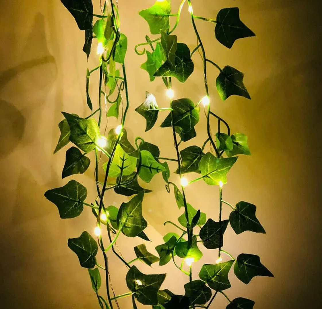 Beautiful Battery Operated Ivy Garland LED lights.