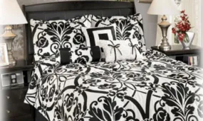 Beauville Ebony 7 Piece Queen Bedding Set