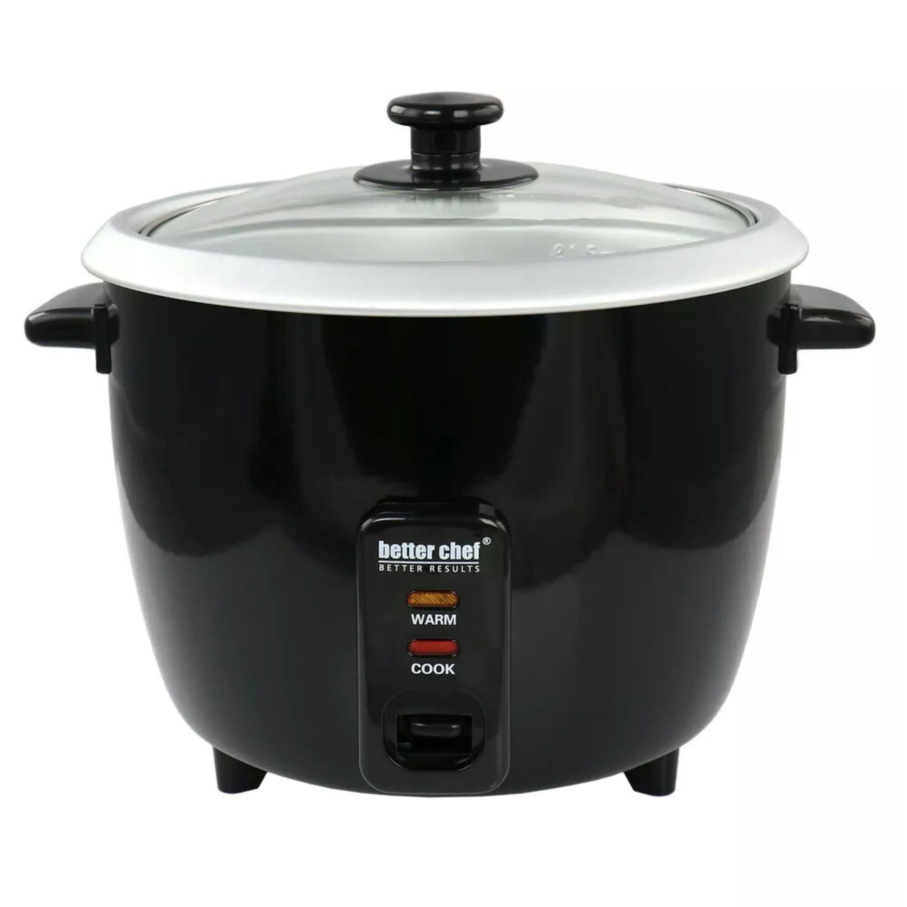 Better Chef 8-Cup-16-Cup Cooked- Rice Cooker With Cup & Paddle - Black - 8 cup