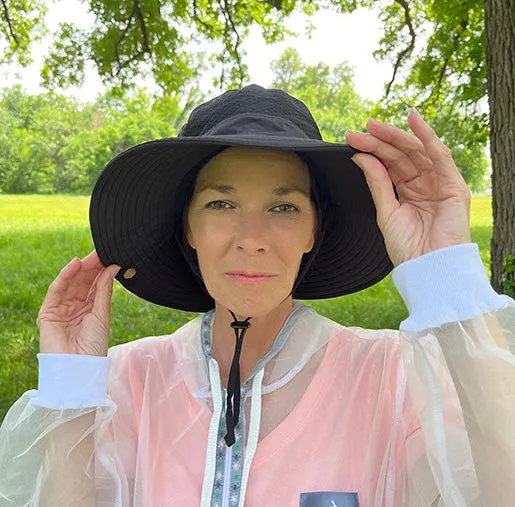 Black Mosquito Net Hat