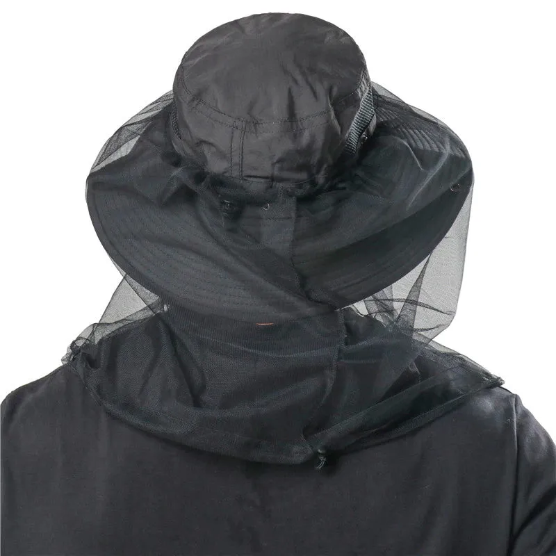 Black Mosquito Net Hat