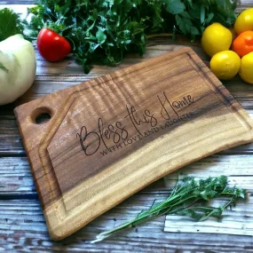 Bless This Home - Live Edge Cutting Board