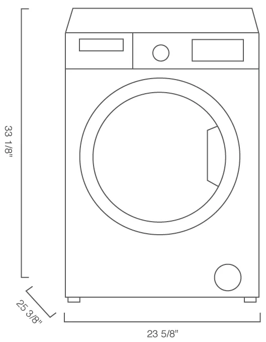 Bloomberg - 2.5 cu. Ft  Front Load Washer in White - WM98220SX2