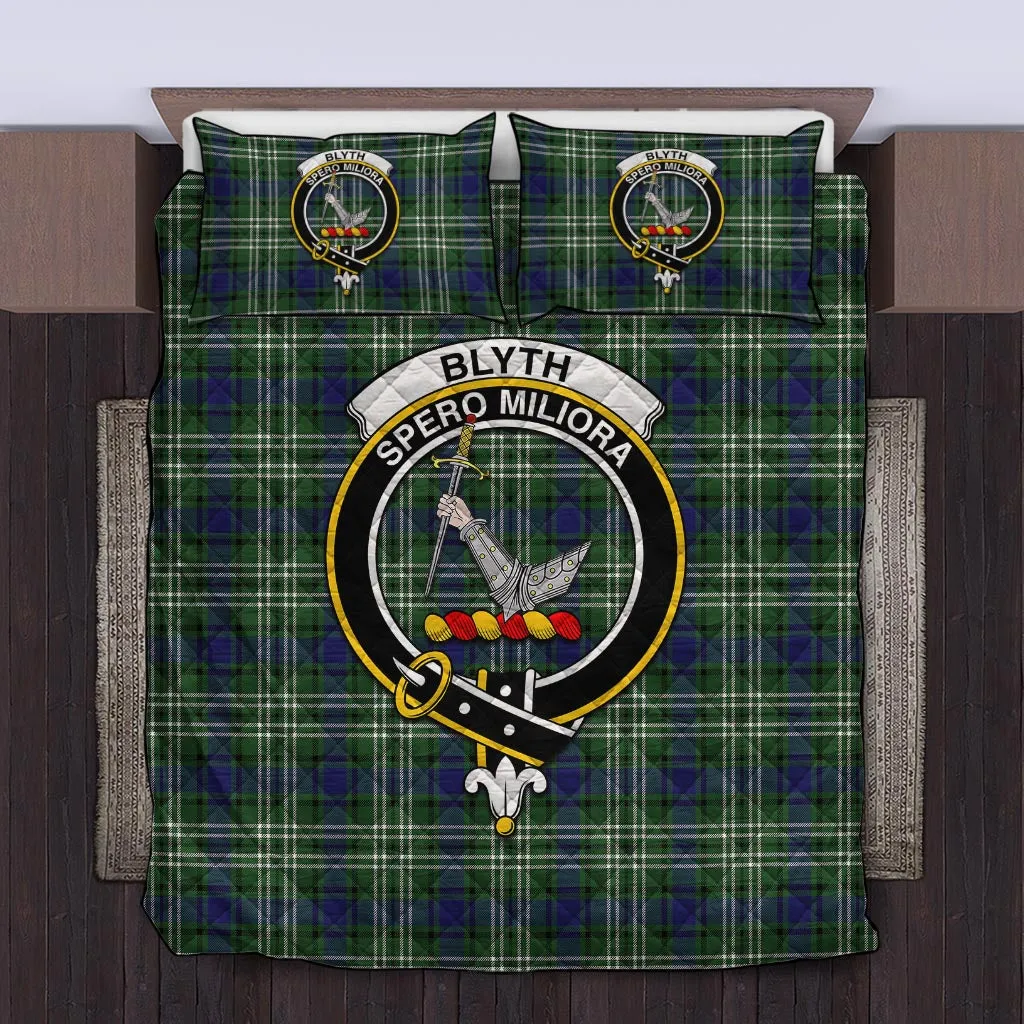 Blyth Tartan Quilt Bed Set with Family Crest