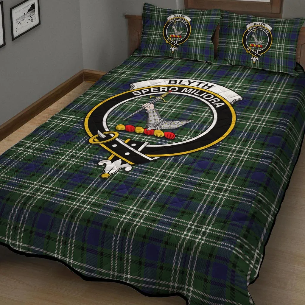 Blyth Tartan Quilt Bed Set with Family Crest