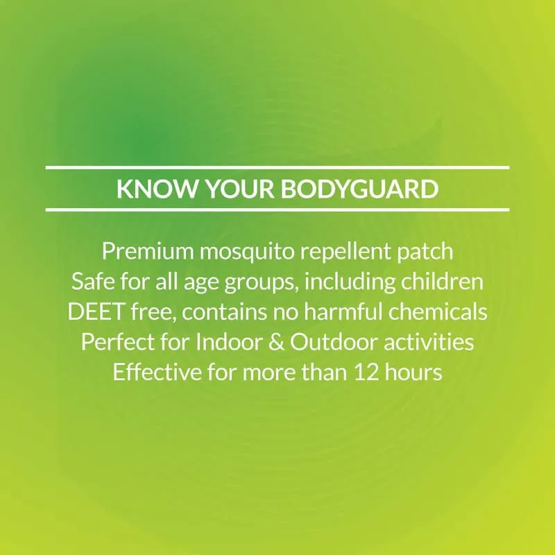 Bodyguard Natural Repellent Mosquito Patches For Babies with 12 Hour Protection - 24 Patches