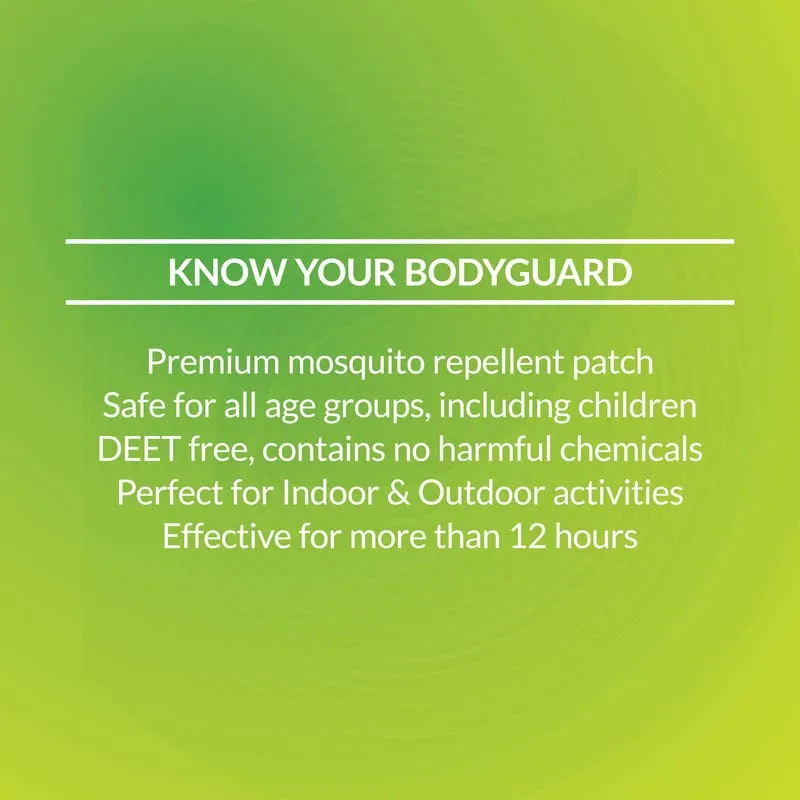 Bodyguard Natural Repellent Mosquito Patches For Babies with 12 Hour Protection - 24 Patches