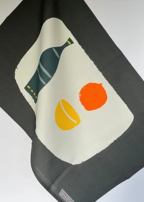 Bottle Tea Towel - Charcoal   Anthacite