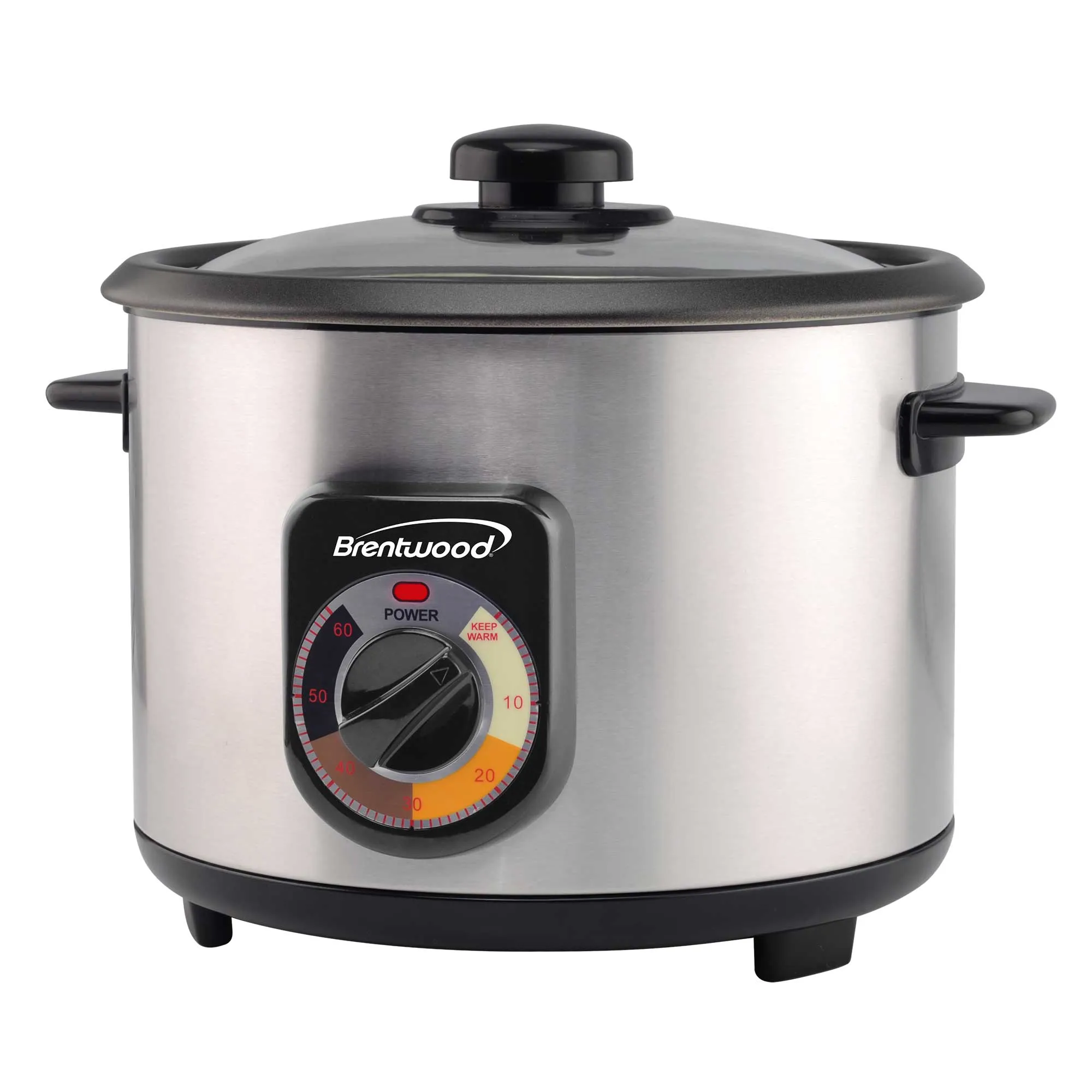 Brentwood TS-1216S 8-Cup Uncooked/16-Cup Cooked Crunchy Persian Rice Cooker, Stainless Steel