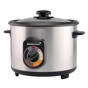 Brentwood TS-1216S 8-Cup Uncooked/16-Cup Cooked Crunchy Persian Rice Cooker, Stainless Steel