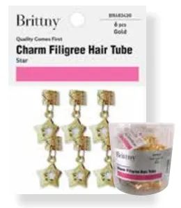 BRITTNY CHARM FILIGREE HAIR TUBE