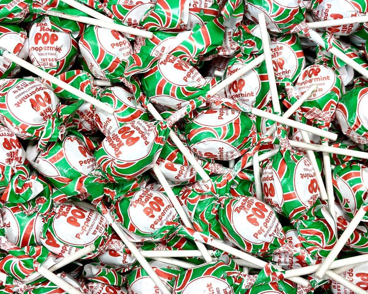 Candy Cane Peppermint Tootsie Pops