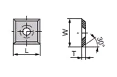 Carbide Insert Knife 14mm x 14mm x 2.0mm -BOX OF 10